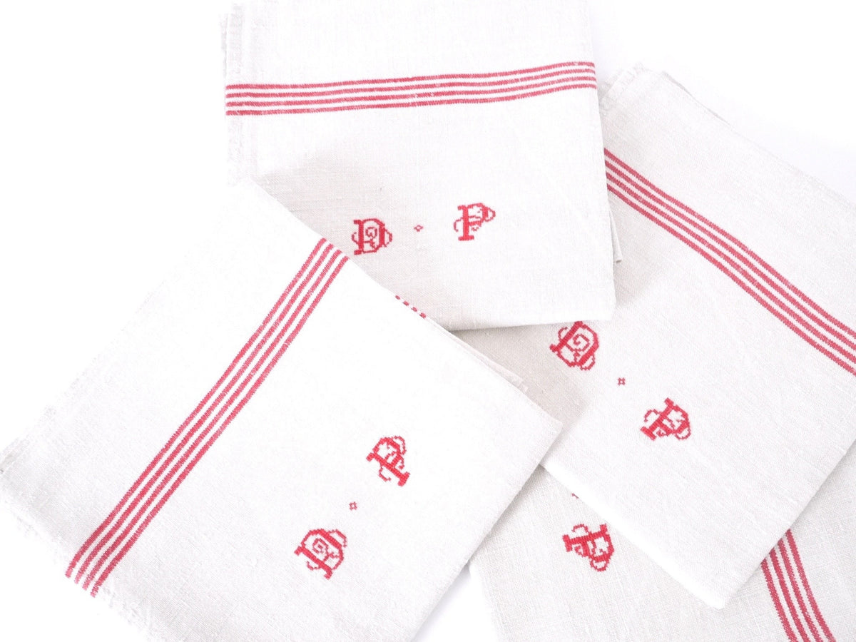 Soft Linen Dish Towel, Red Stripe Assortment – Rustic Interiors LLC