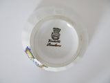 French cafe au lait bowls set of 4 vintage Bretagne illustration