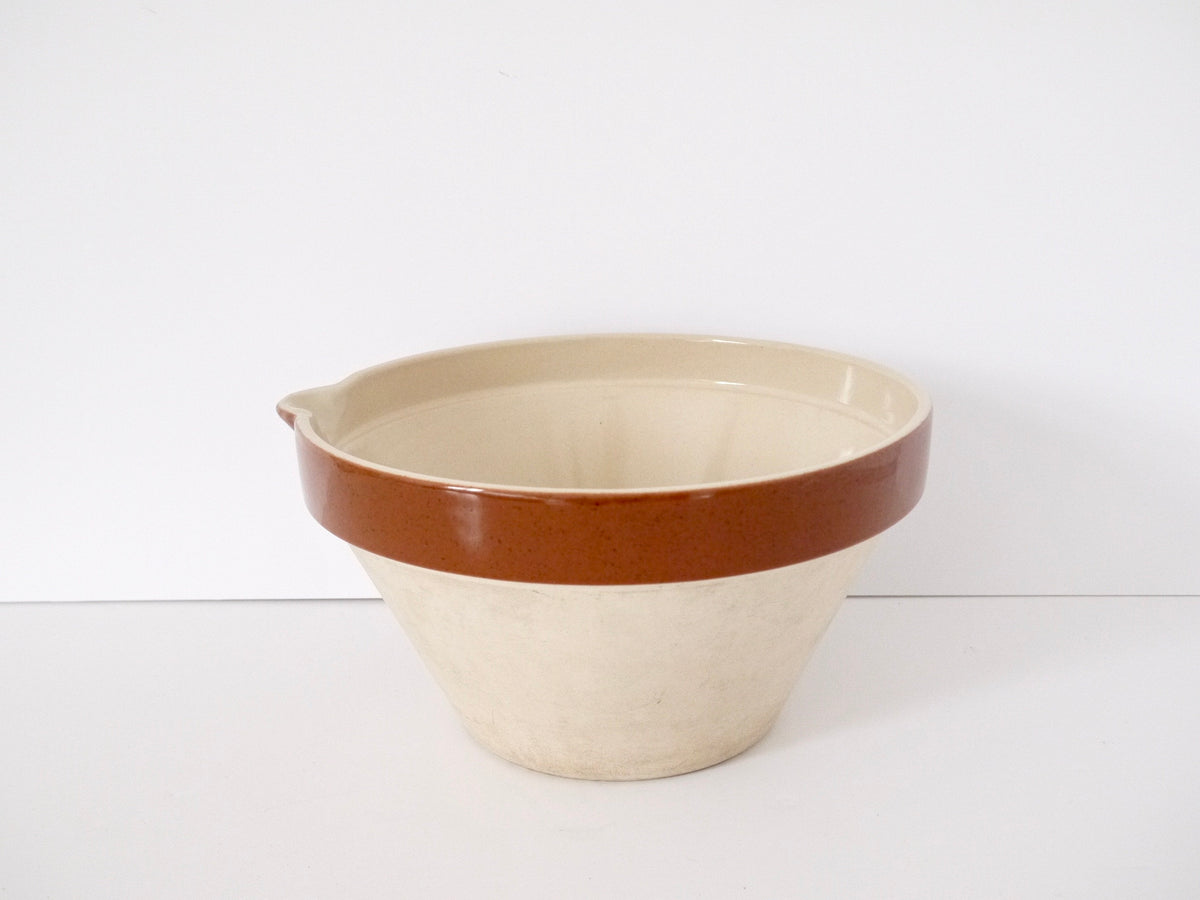 French Mixing Bowl Extra Large Mixing Bowl, Primitive Pottery