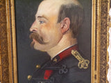 French oil portrait painting of a WWI Military man