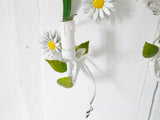 French Vintage tole daisy chandelier and sconces