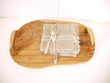 French Wooden Serving Tray Hand made Maple Wood with handles primitive