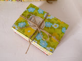 French vintage  book bundle set of 4 tied Mid century floral books