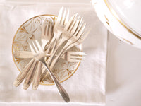 French vintage Dessert forks cutlery Set of 12 matching Silver plated Forks Cake forks Cake cutlery