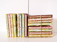French vintage  book bundle set of 4 tied Mid century floral books