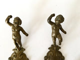 Vintage French Bronze Cherub, Angel sconces / wall sconces  Shabby Chateau Chic, Retro French Country Decor