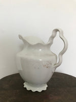 Vintage white ironstone pitcher farmhouse classic country