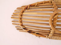 Vintage rattan danish modern table basket decoration MCM