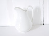 French ironstone pitcher White French vintage jug  Sarreguemines French server, French tabletop