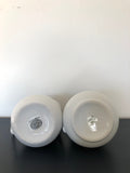 French vintage white pitcher ironstone stoneware medium ceramic milk set of two