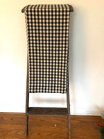 French vintage curtains buffalo check black and ivory gingham