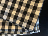 French vintage curtains buffalo check black and ivory gingham