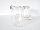 French Vintage large canning jars Set of 2 glass pots Desk organisers candles Housewarming gifts