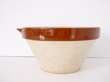 FrenchTerracotta Mixing Bowl Rustic French Dairy Bowl Primitive Pottery Farmhouse display bowl