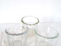 French Vintage Jam confiture jars Set of 3 glass pots Desk organisers candles Housewarming gifts
