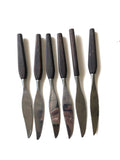 Danish vintage set of wooden handled serrated knives