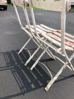 French set of 2 folding chairs garden brasserie terrasse bar bistro French chair Alsace 1920 SHIPPING NOT INCLUDED