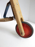 Vintage Wooden Scooter Boys ride on push scooter
